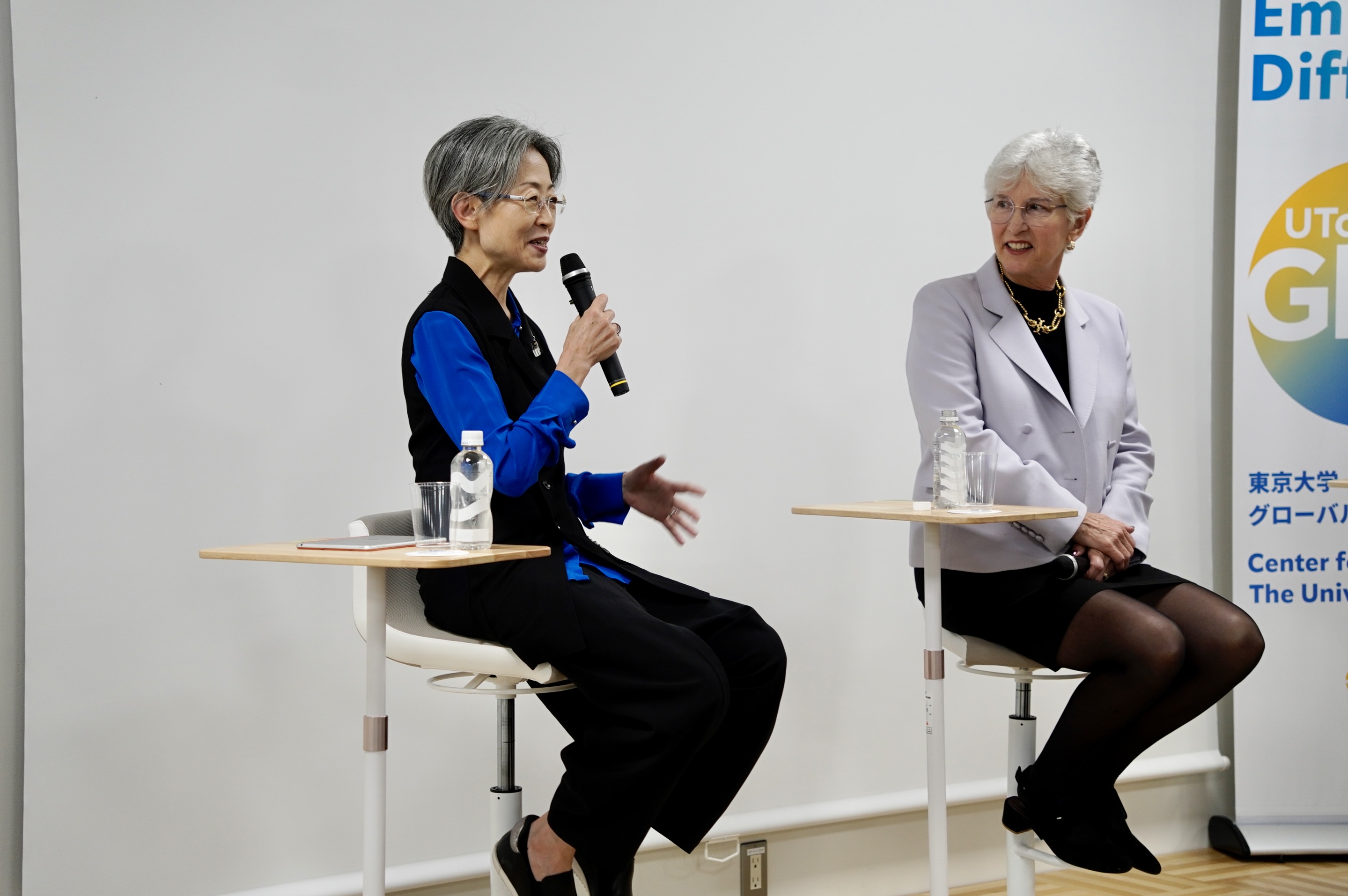 Dialogue among Lecture by Dr. Cynthia M. Friend, Prof. Kaori Hayashi (Executive Vice President of UTokyo), and Prof. Mio Murao (Professor at Graduate School of Science)  (1)