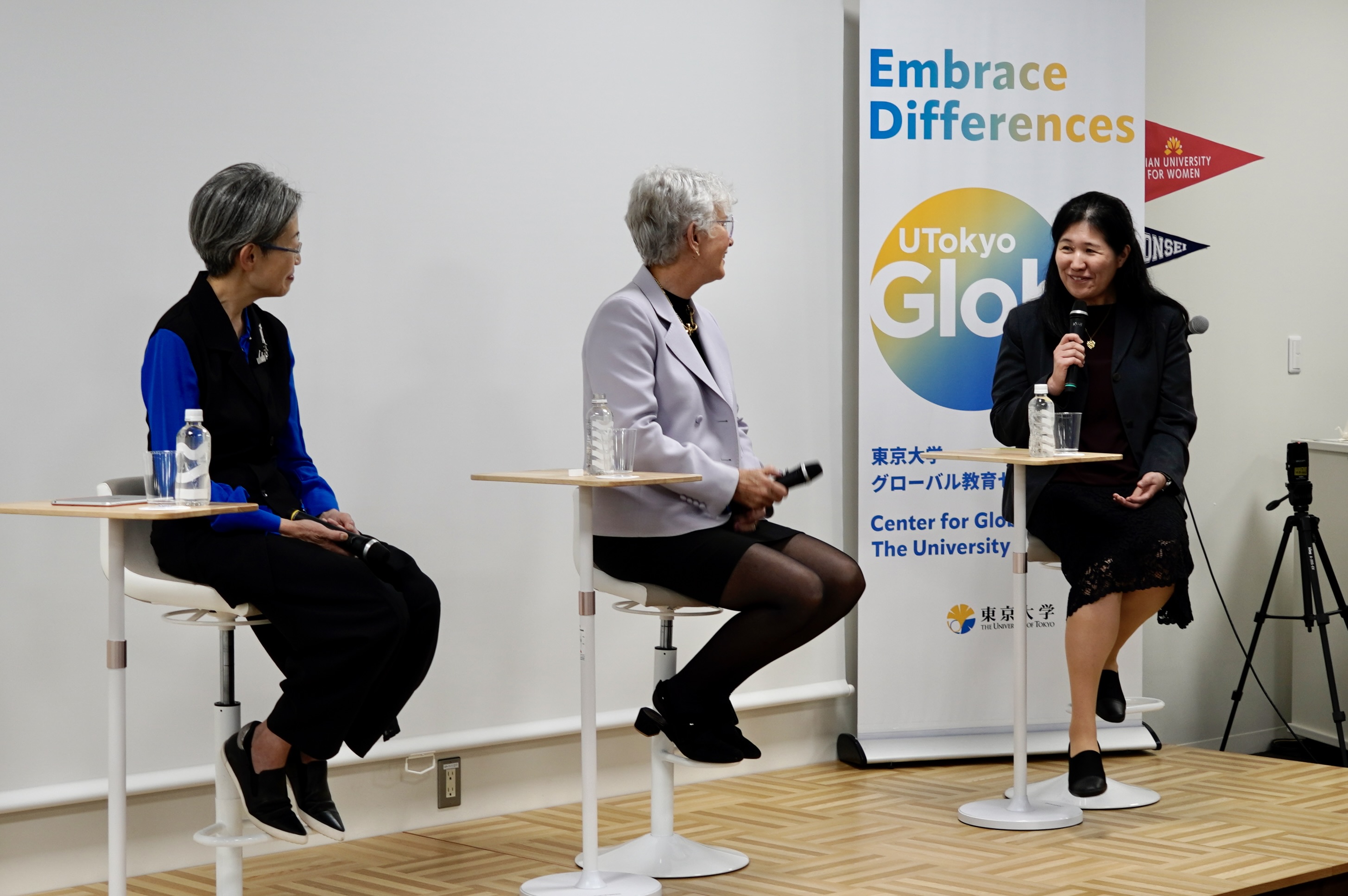 Dialogue among Lecture by Dr. Cynthia M. Friend, Prof. Kaori Hayashi (Executive Vice President of UTokyo), and Prof. Mio Murao (Professor at Graduate School of Science)  (2)