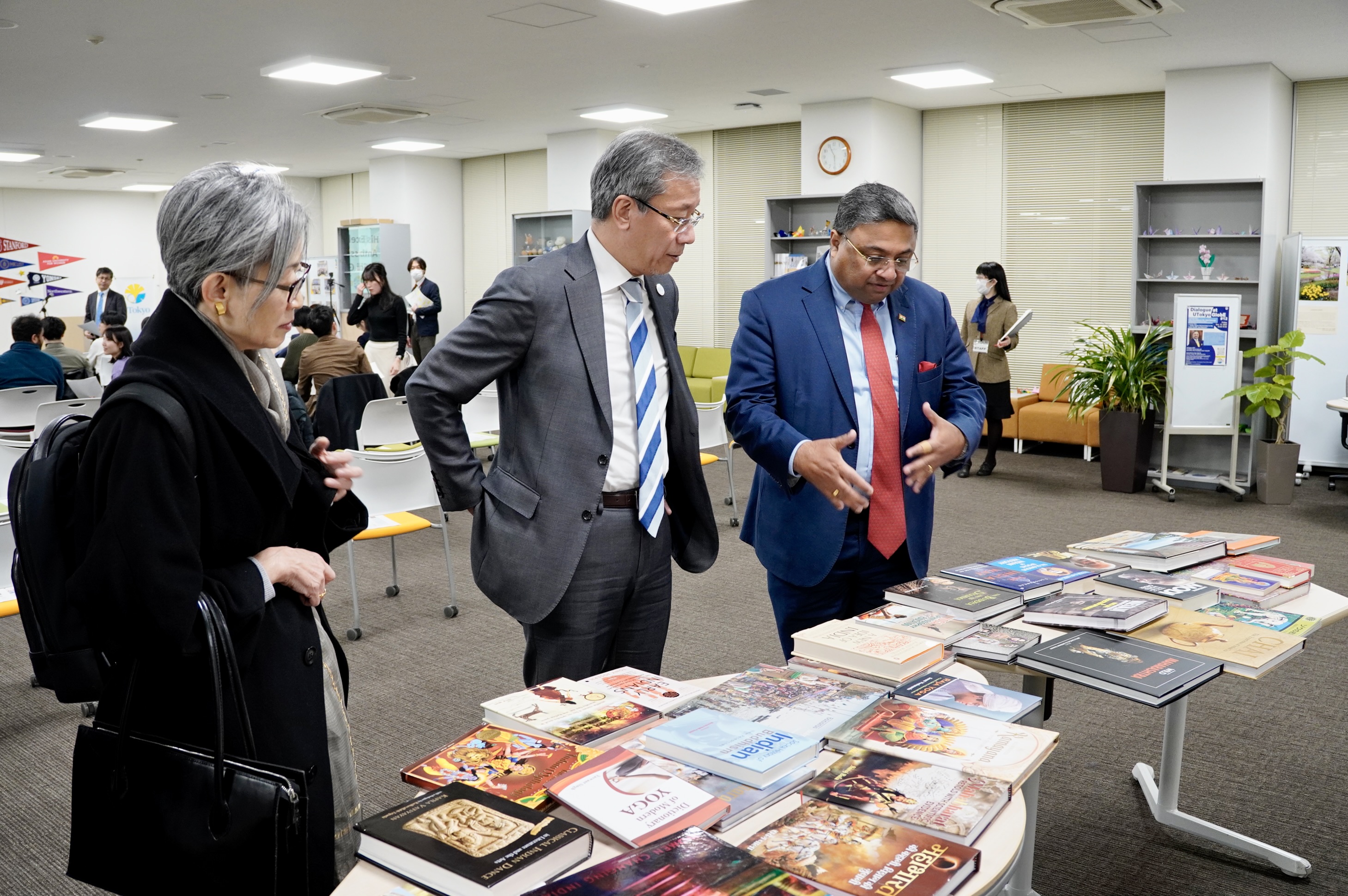 His Excellency Mr. Sibi George, Ambassador of India to Japan, alongside President Teruo Fujii and Executive Vice President Kaori Hayashi