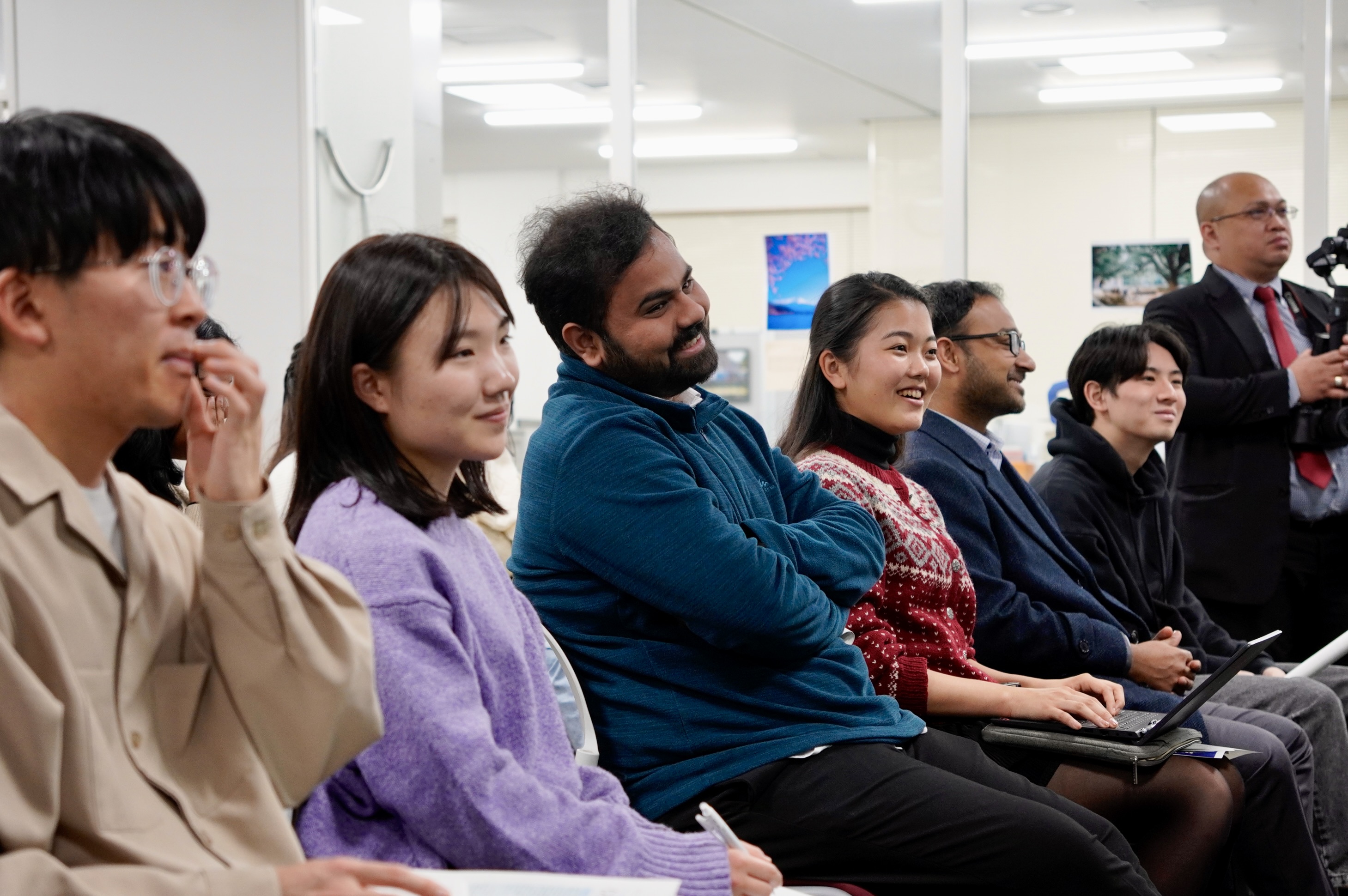 Students participating in the event