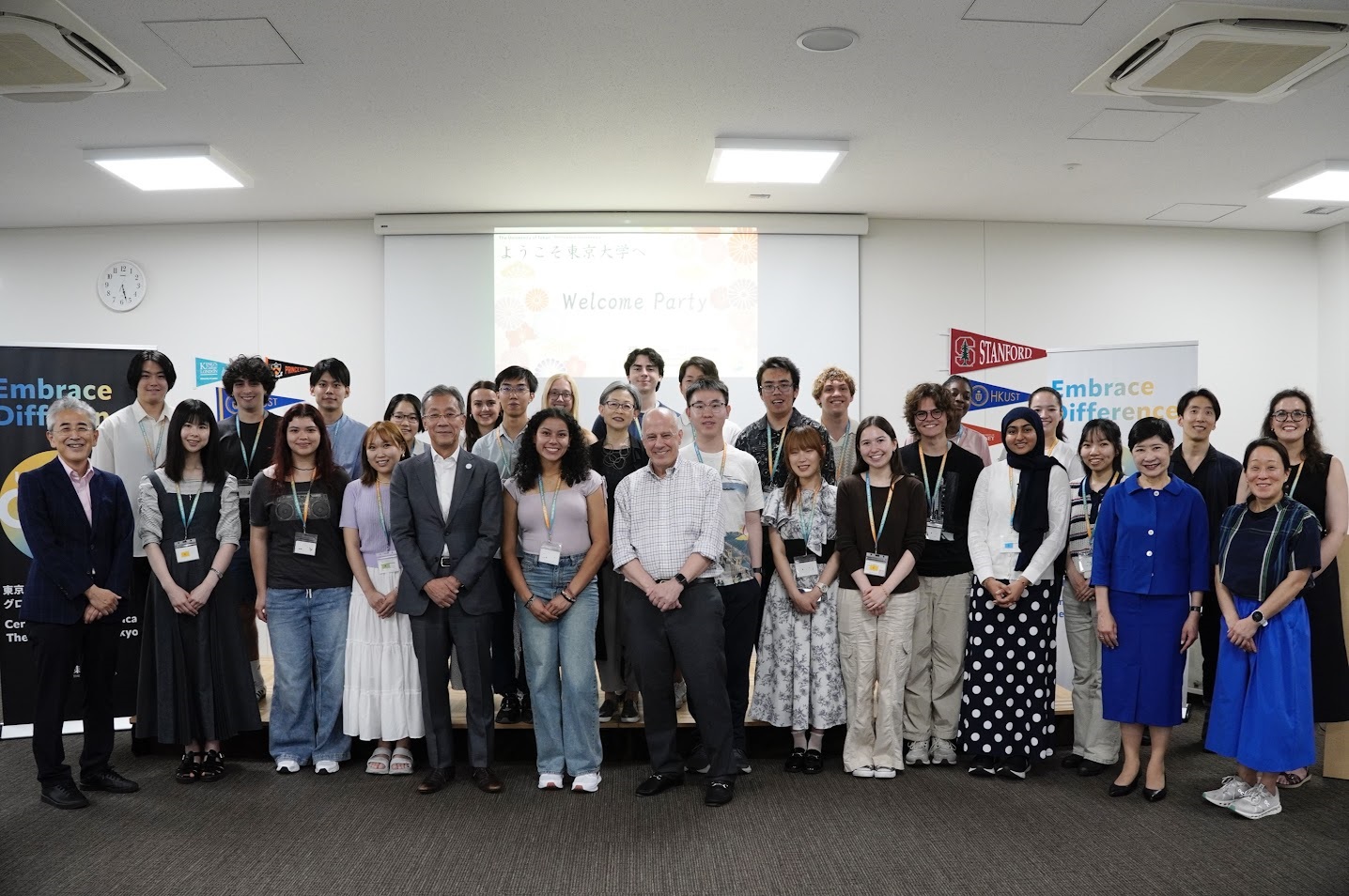 Group photo at the welcome party