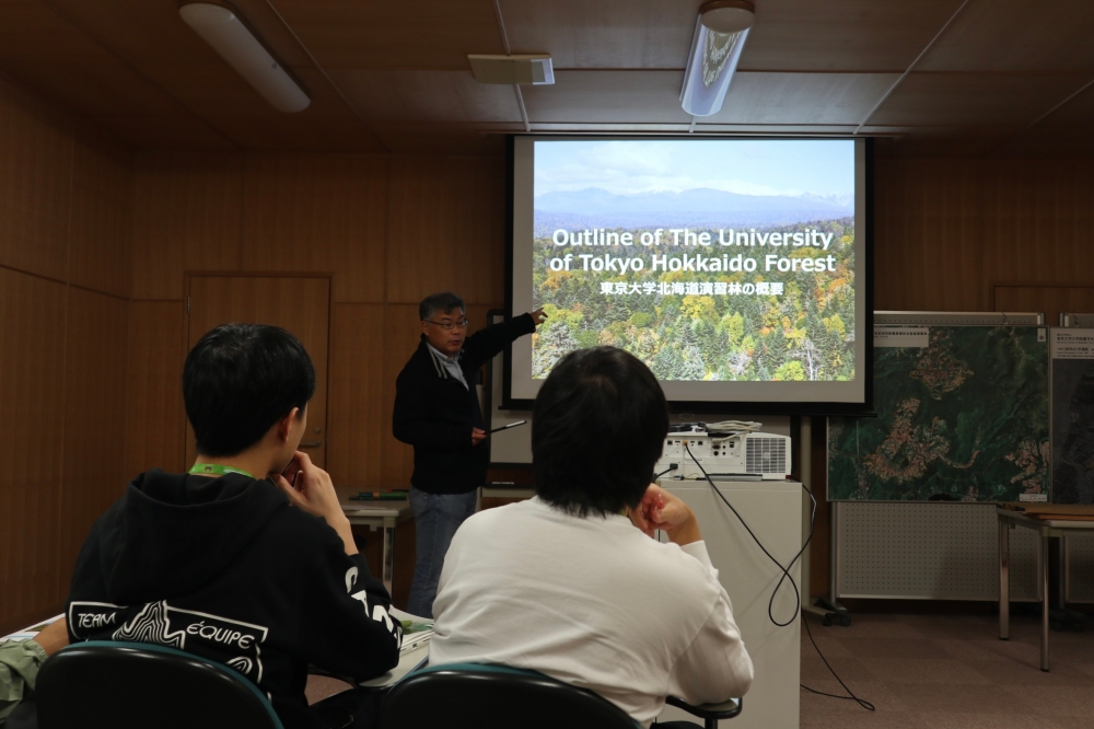 A lecture at the UTokyo Hokkaido Forest